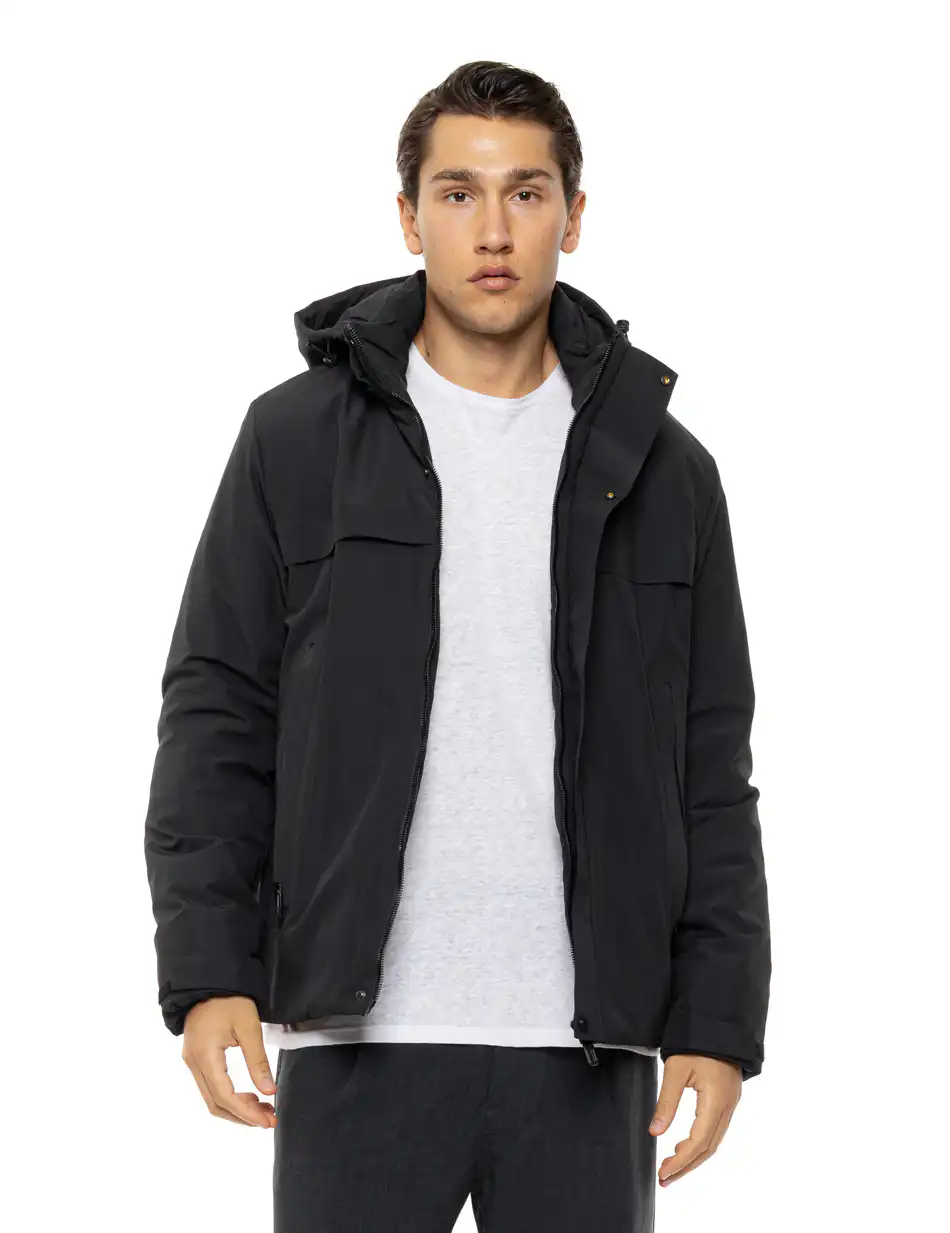 Splendid Ανδρικό κοντό μπουφάν με κουκούλα 54-201-077 BLACK