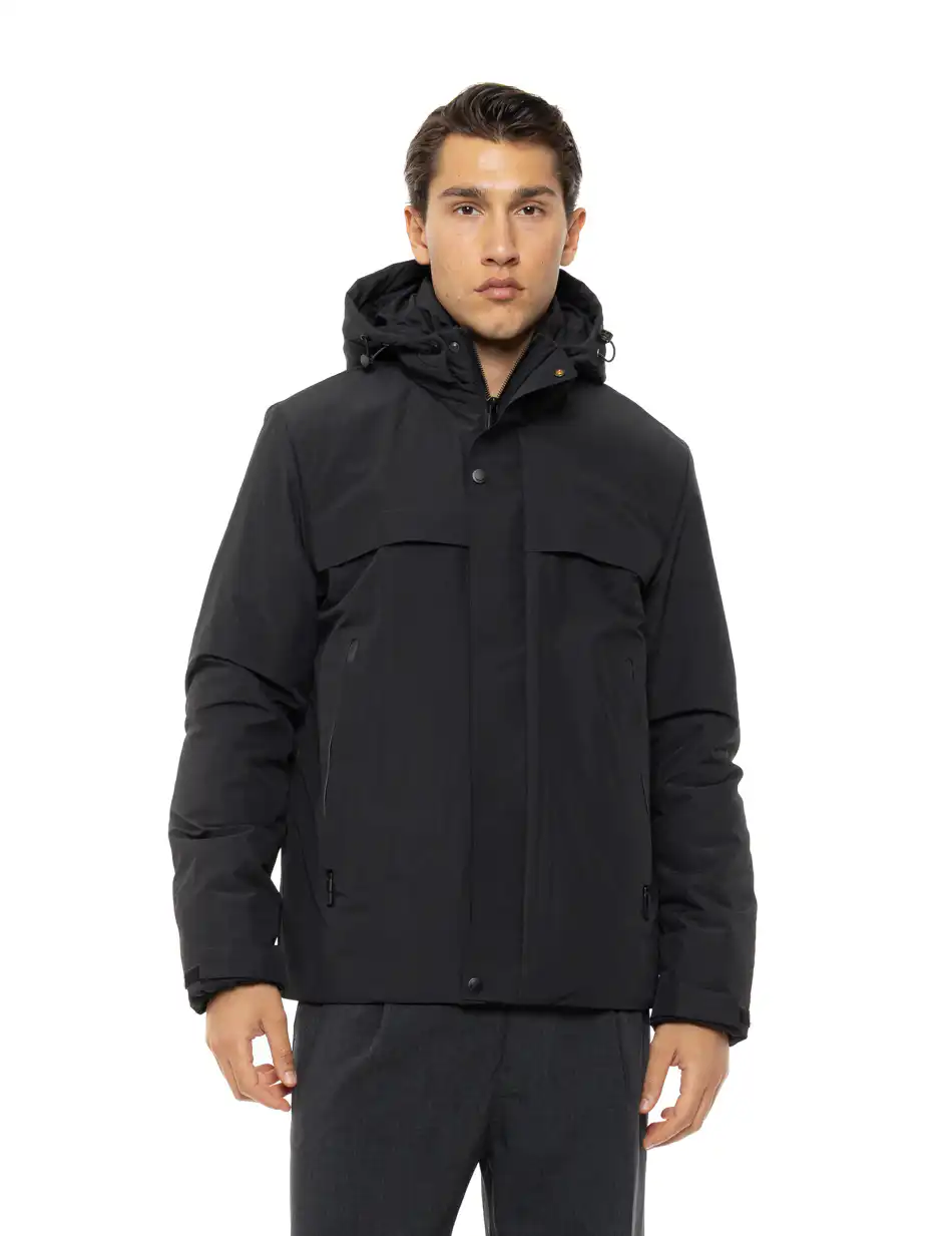 Splendid Ανδρικό κοντό μπουφάν με κουκούλα 54-201-077 BLACK