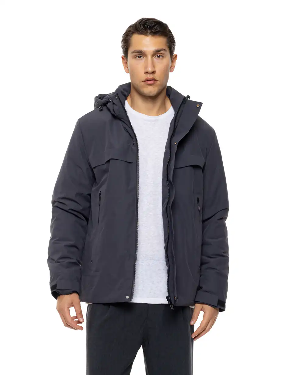 Splendid Ανδρικό κοντό μπουφάν με κουκούλα 54-201-077 DK GREY