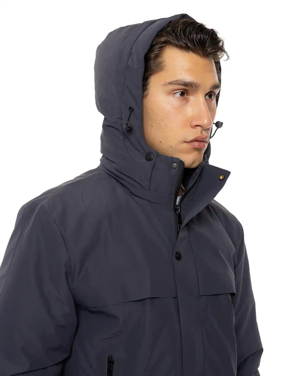 Splendid Ανδρικό κοντό μπουφάν με κουκούλα 54-201-077 DK GREY