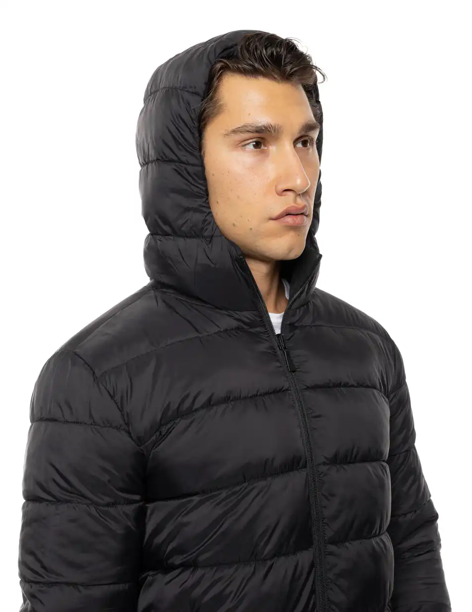 Splendid Ανδρικό κοντό μπουφάν με κουκούλα διπλής όψης 54-201-078 BLACK