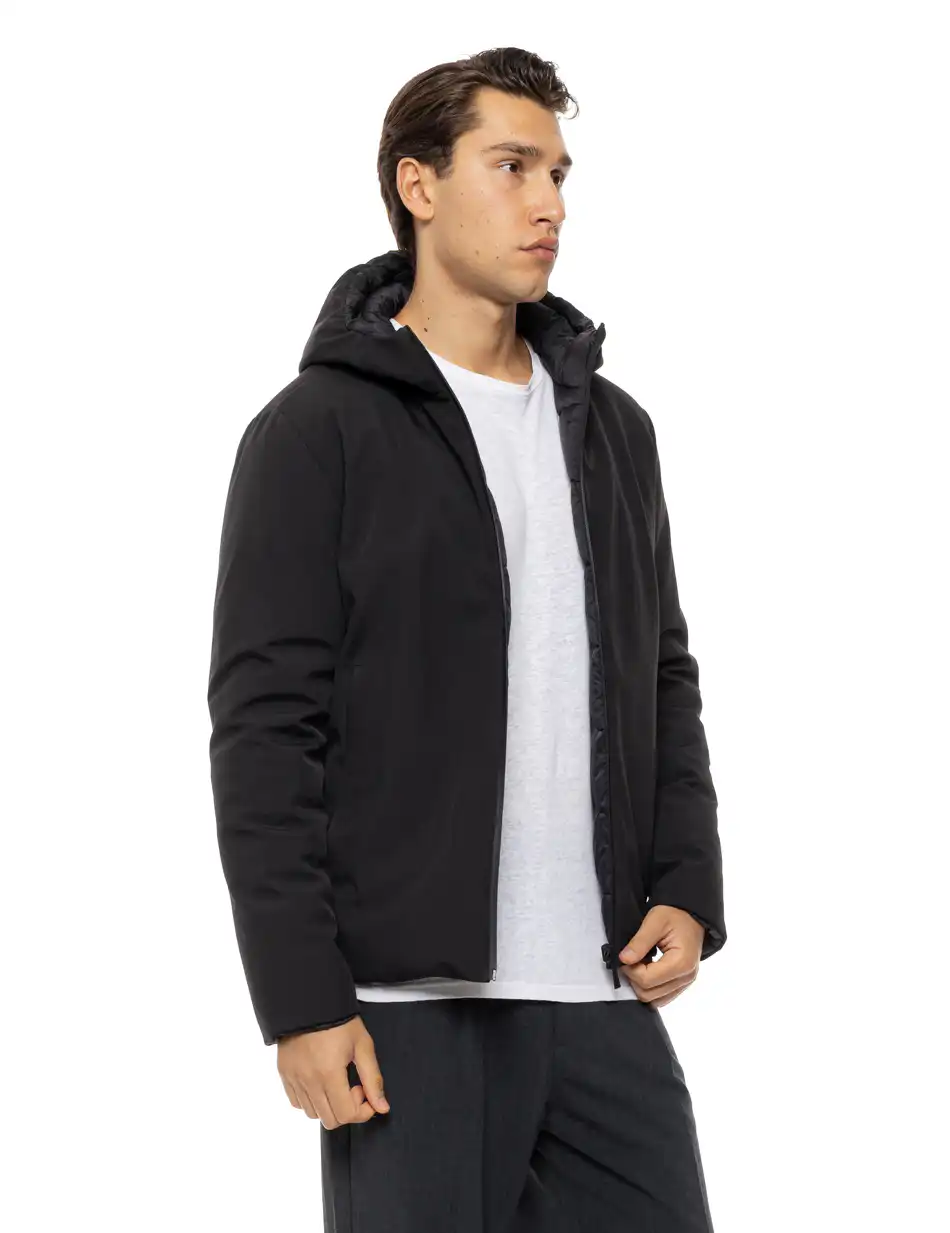 Splendid Ανδρικό κοντό μπουφάν με κουκούλα διπλής όψης 54-201-078 BLACK