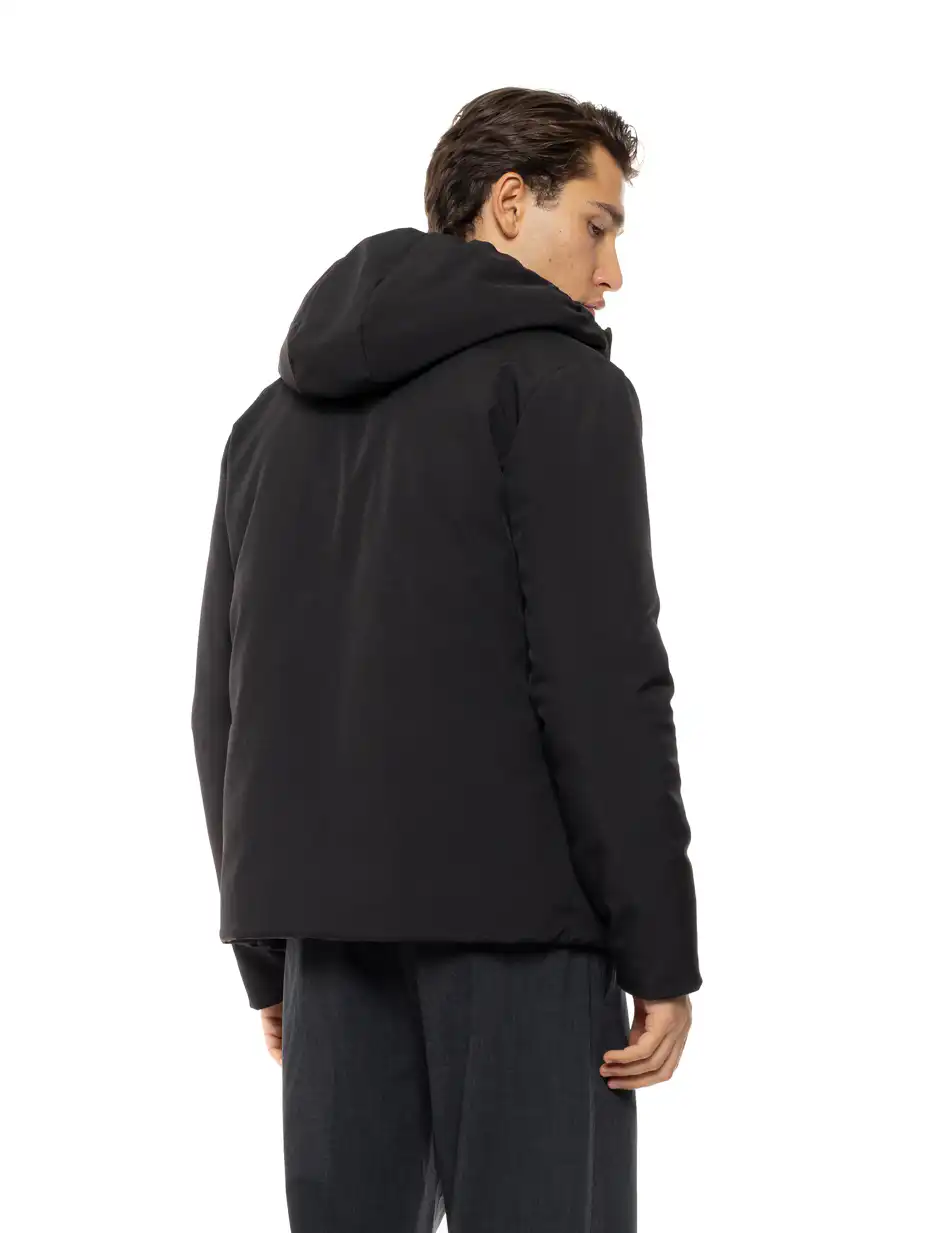 Splendid Ανδρικό κοντό μπουφάν με κουκούλα διπλής όψης 54-201-078 BLACK