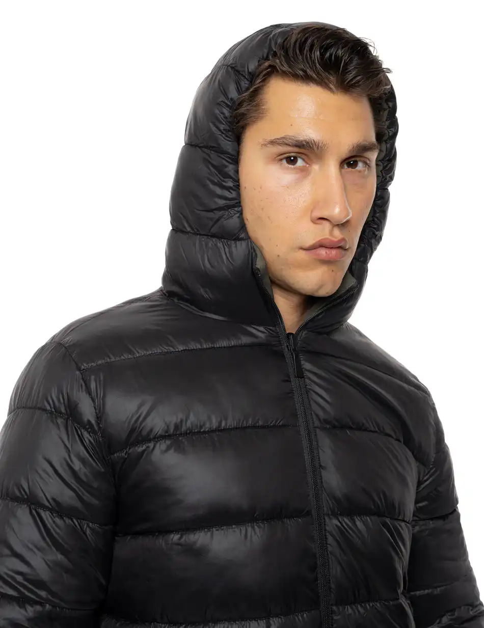 Splendid Ανδρικό κοντό μπουφάν με κουκούλα διπλής όψης 54-201-078 KHAKI