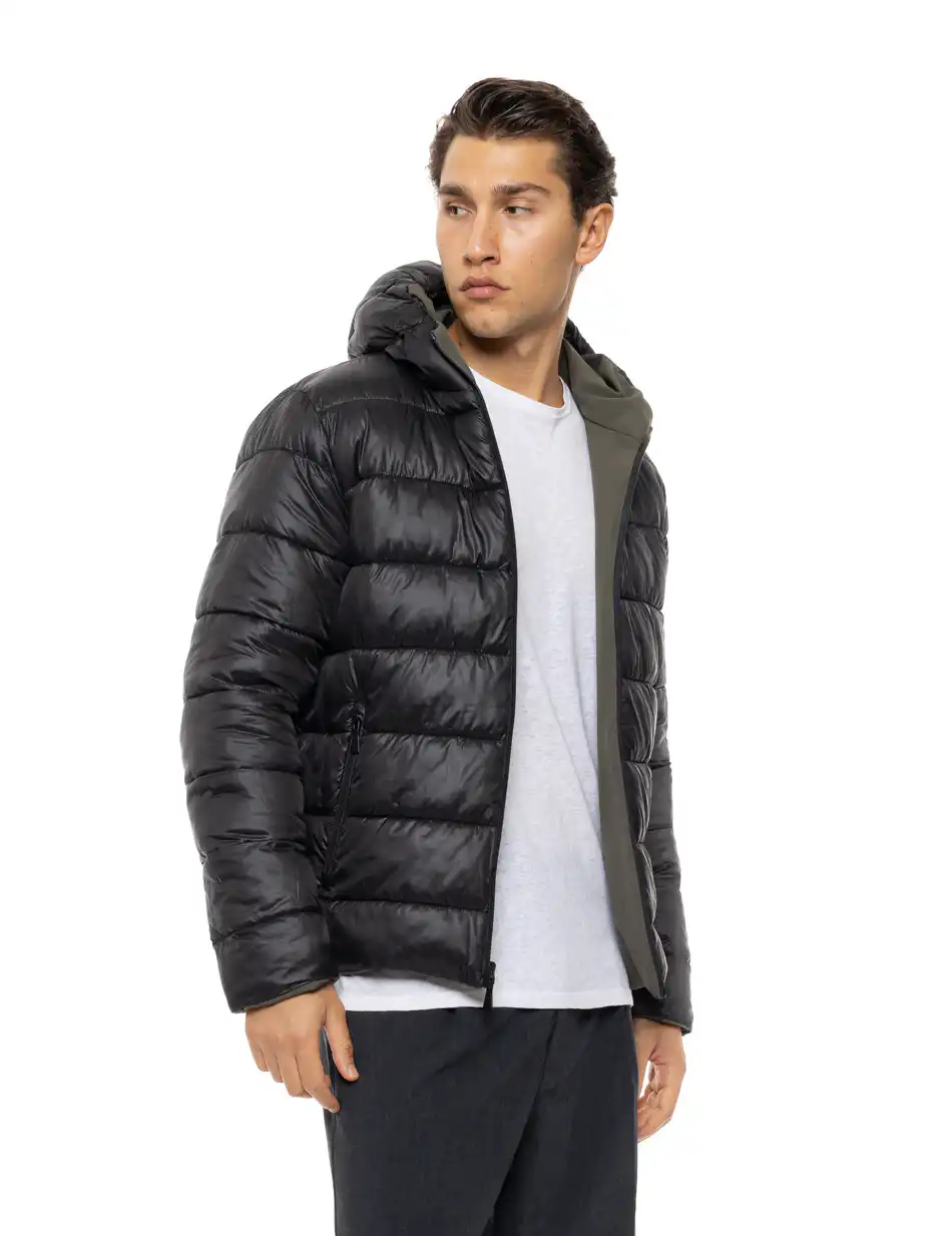 Splendid Ανδρικό κοντό μπουφάν με κουκούλα διπλής όψης 54-201-078 KHAKI