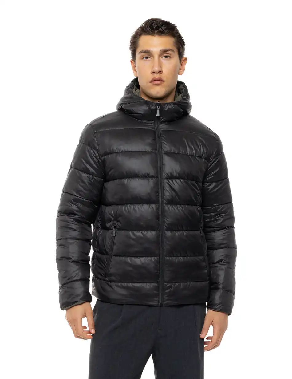 Splendid Ανδρικό κοντό μπουφάν με κουκούλα διπλής όψης 54-201-078 KHAKI