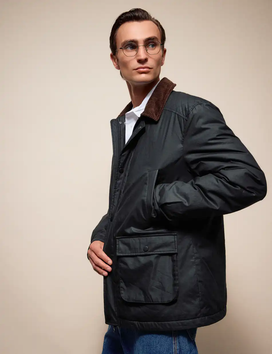 Splendid Ανδρικό κοντό μπουφάν με γιακά 54-201-079 BLACK