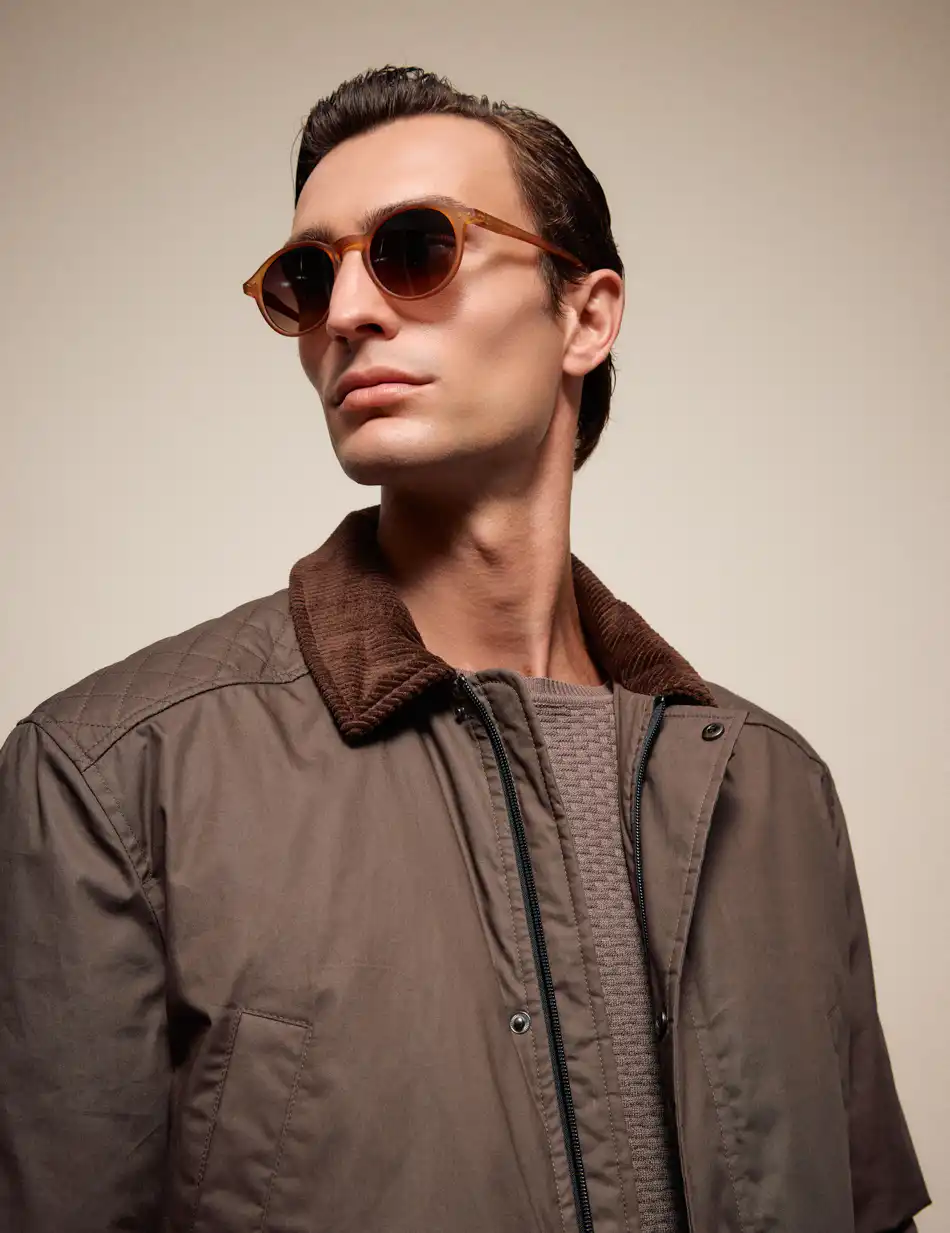 Splendid Ανδρικό κοντό μπουφάν με γιακά 54-201-079 KHAKI