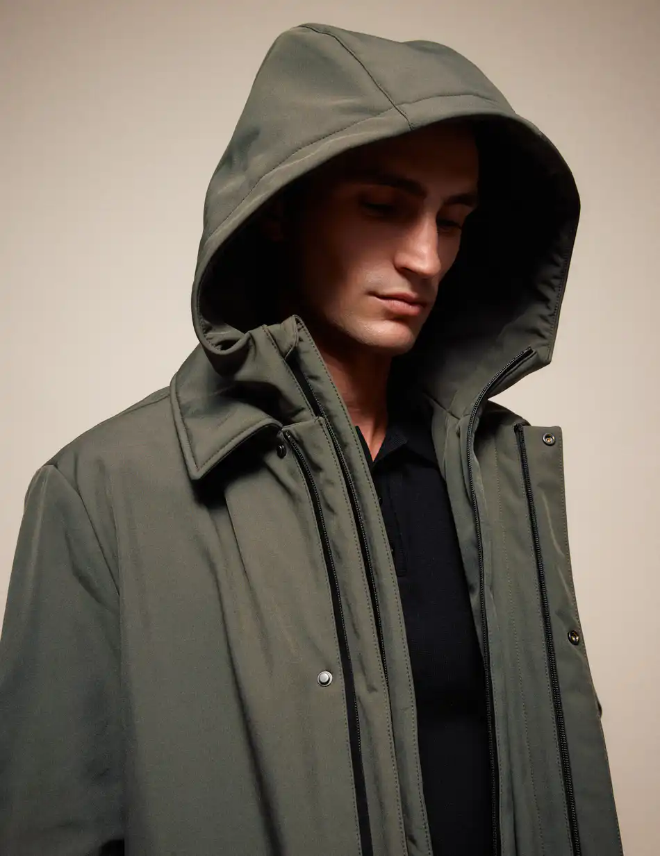 Splendid Ανδρικό κοντό μπουφάν με κουκούλα 54-201-081 KHAKI