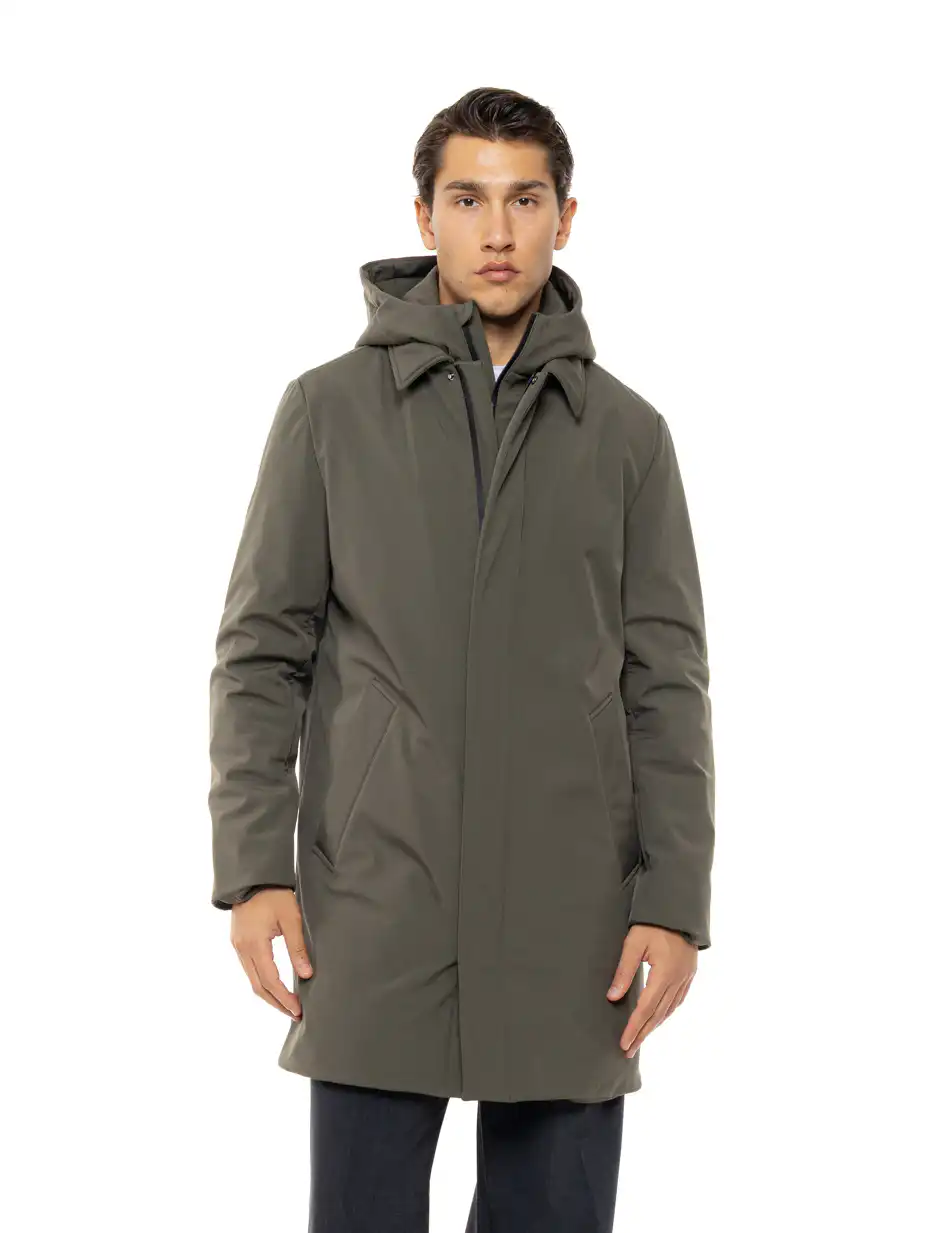 Splendid Ανδρικό κοντό μπουφάν με κουκούλα 54-201-081 KHAKI
