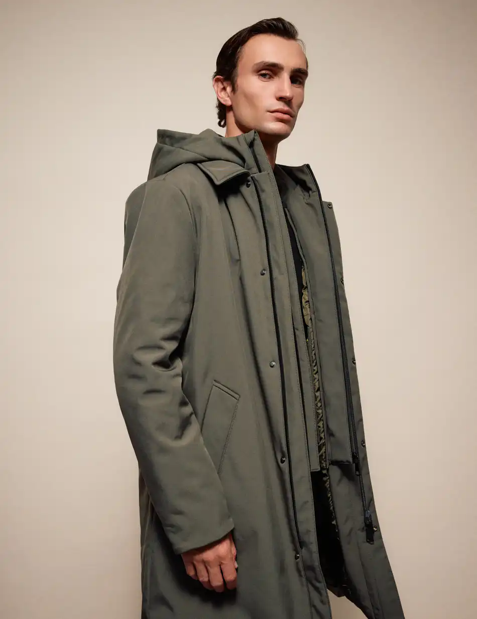 Splendid Ανδρικό κοντό μπουφάν με κουκούλα 54-201-081 KHAKI