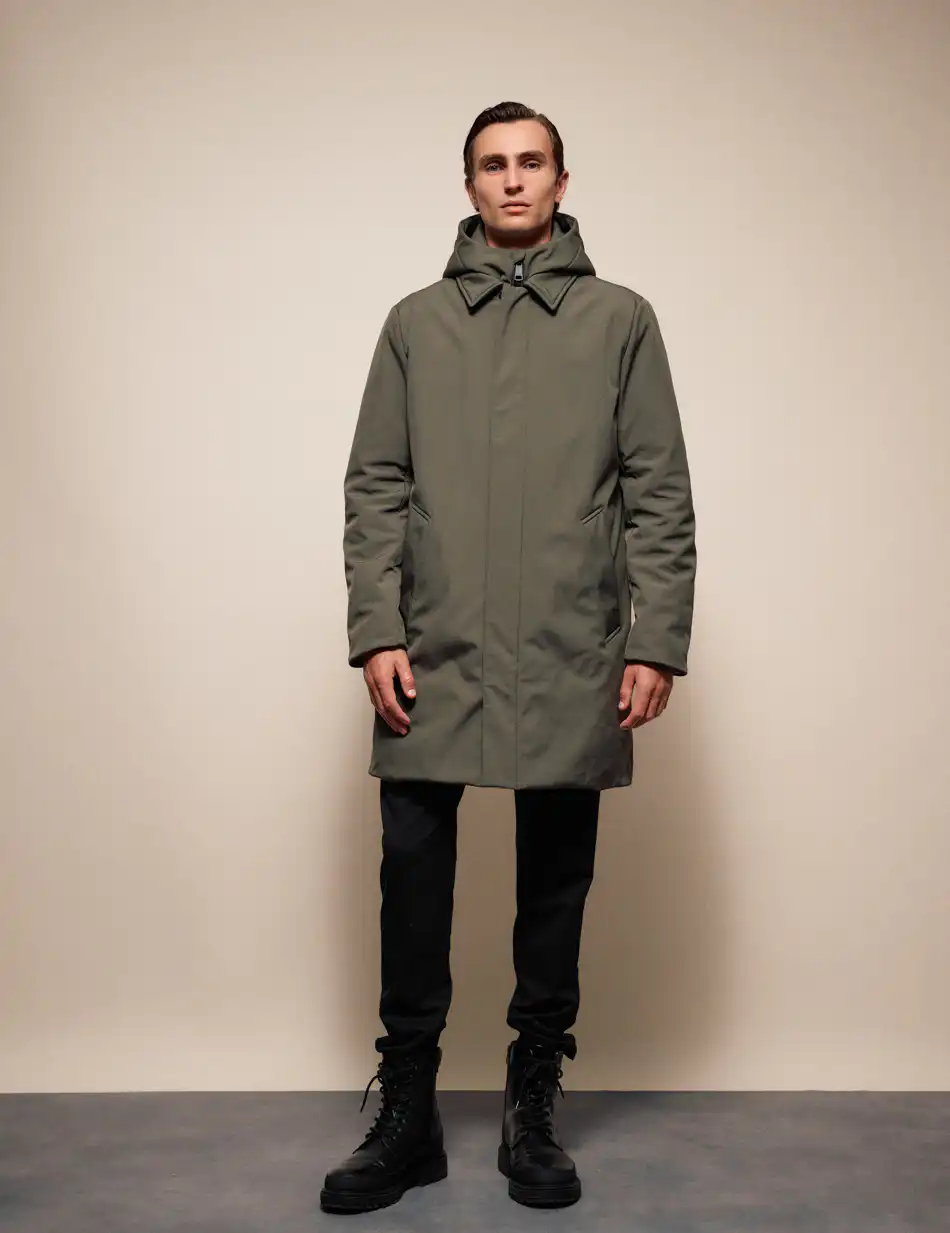 Splendid Ανδρικό κοντό μπουφάν με κουκούλα 54-201-081 KHAKI