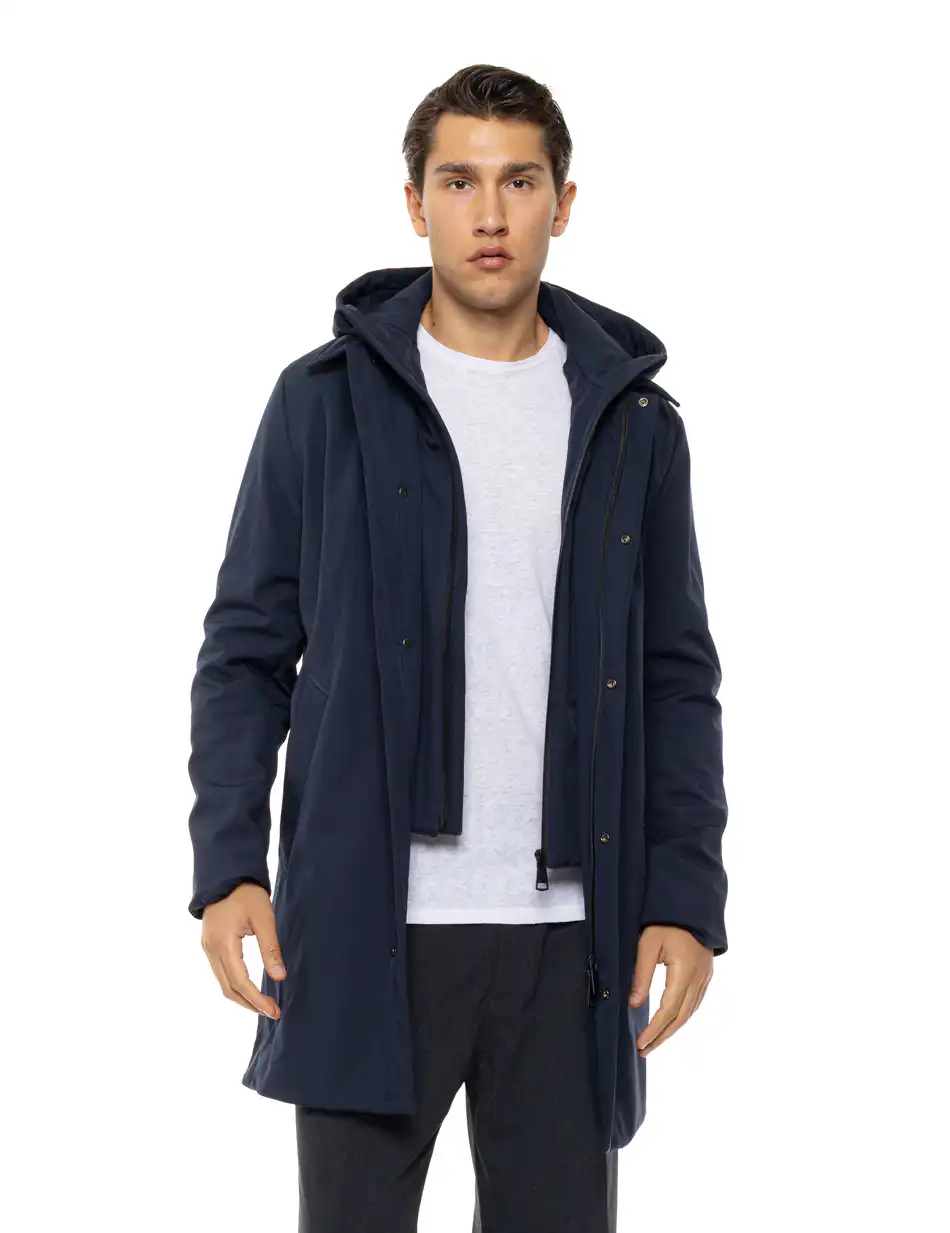 Splendid Ανδρικό κοντό μπουφάν με κουκούλα 54-201-081 NAVY