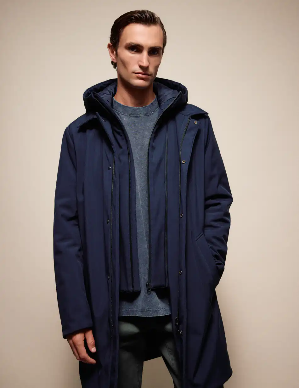 Splendid Ανδρικό κοντό μπουφάν με κουκούλα 54-201-081 NAVY