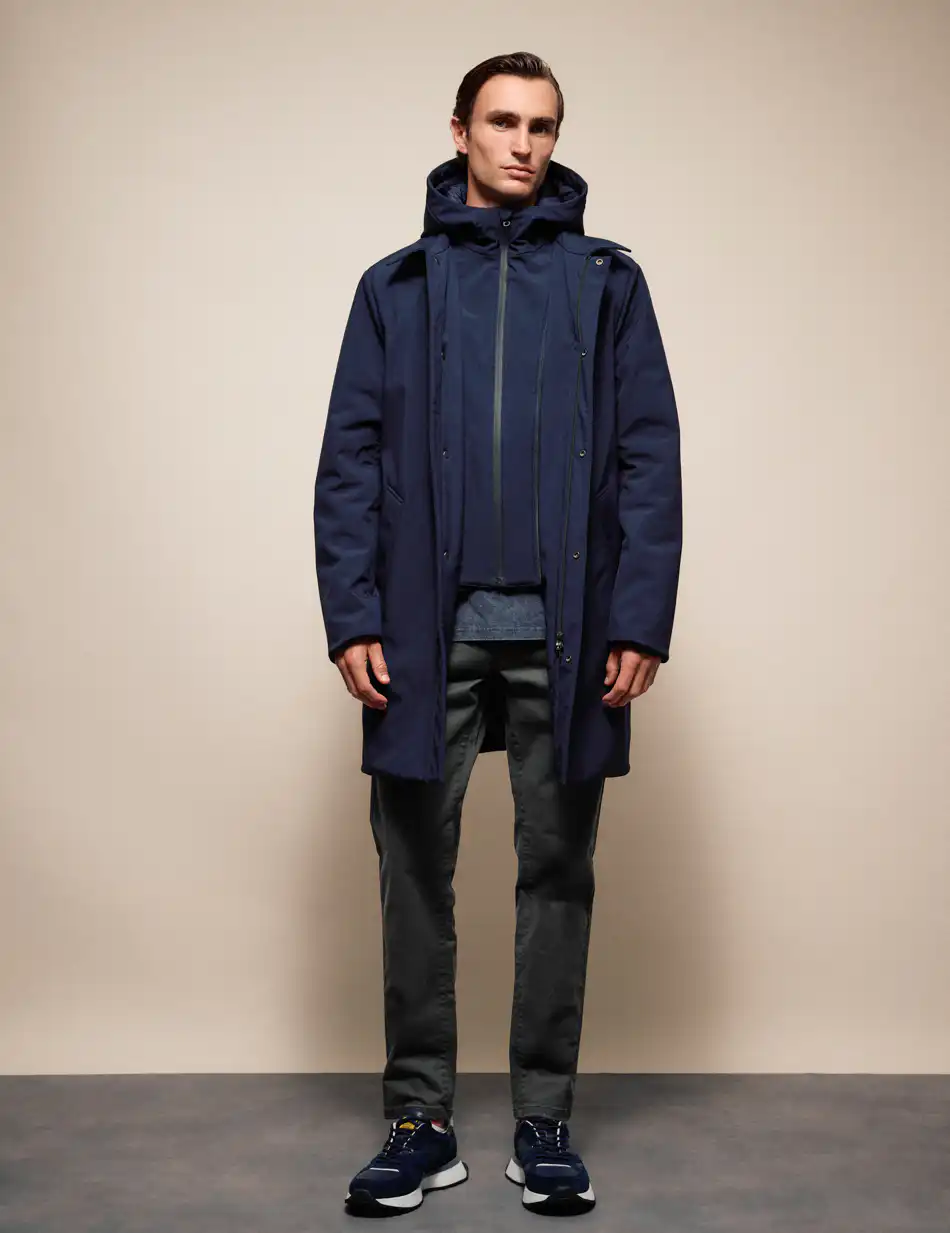 Splendid Ανδρικό κοντό μπουφάν με κουκούλα 54-201-081 NAVY