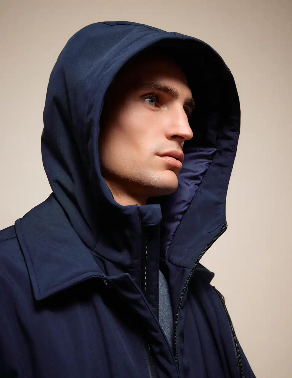 Splendid Ανδρικό κοντό μπουφάν με κουκούλα 54-201-081 NAVY