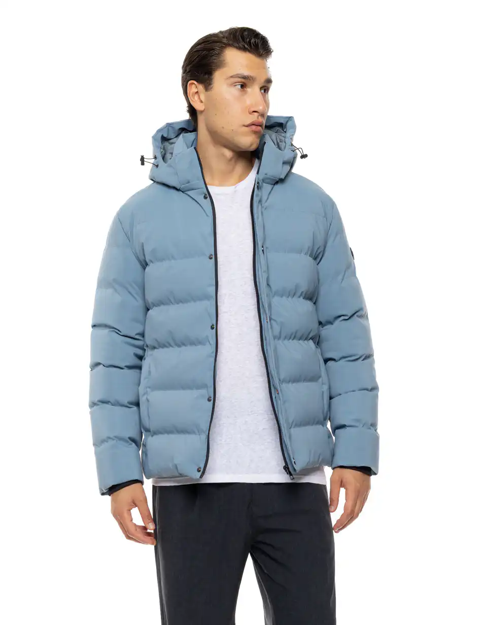 Βiston Ανδρικό κοντό μπουφάν με κουκούλα 54-201-082 MINT
