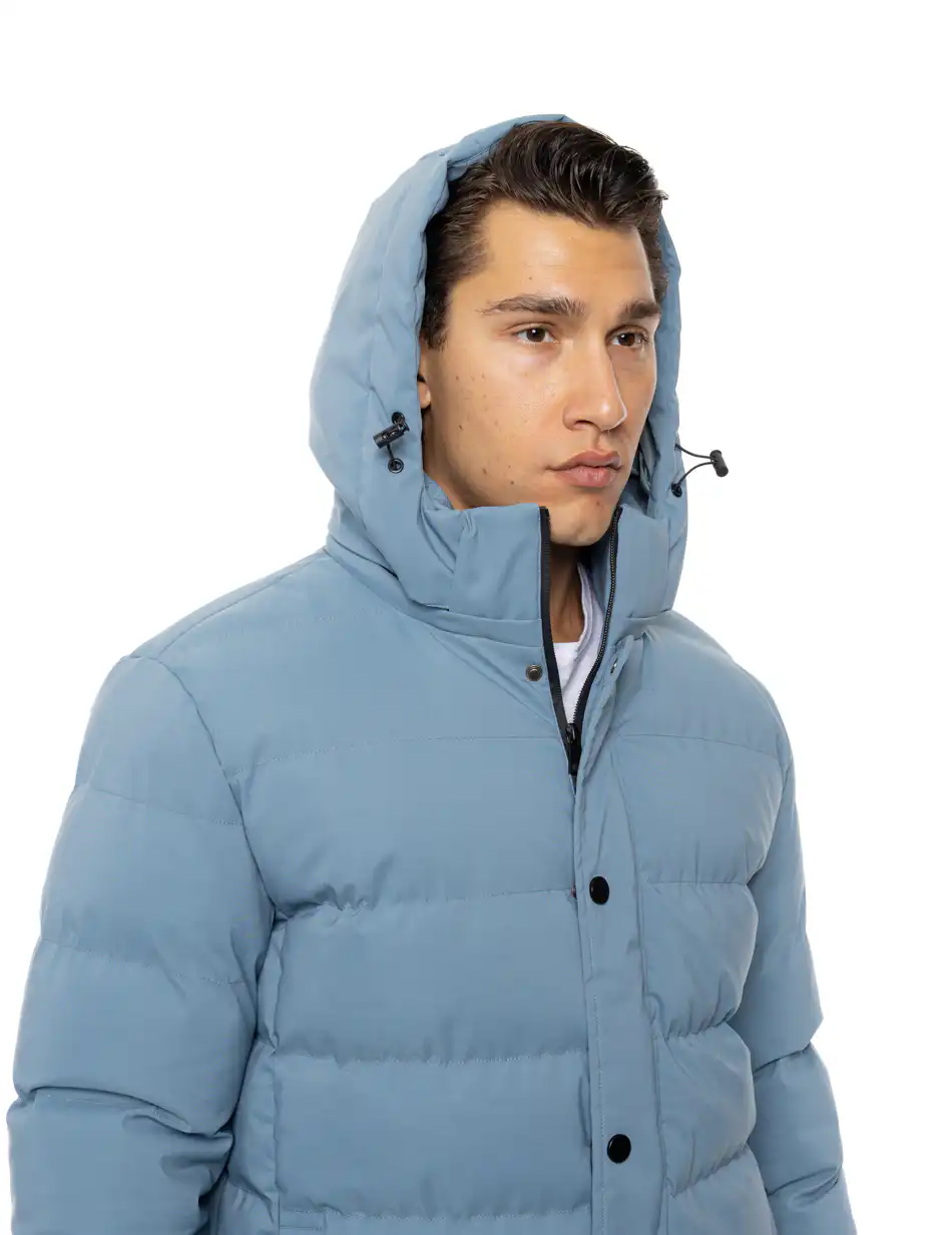 Βiston Ανδρικό κοντό μπουφάν με κουκούλα 54-201-082 MINT