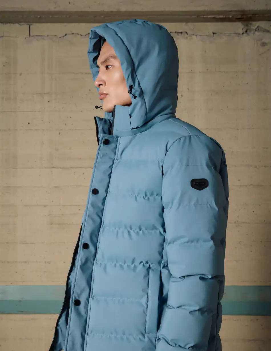 Βiston Ανδρικό κοντό μπουφάν με κουκούλα 54-201-082 MINT