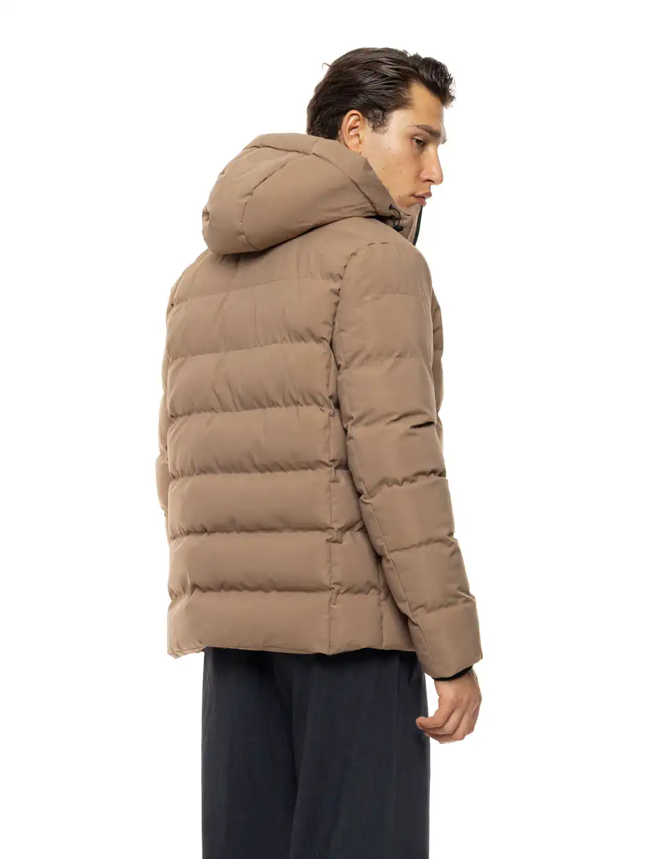 Βiston Ανδρικό κοντό μπουφάν με κουκούλα 54-201-082 BEIGE