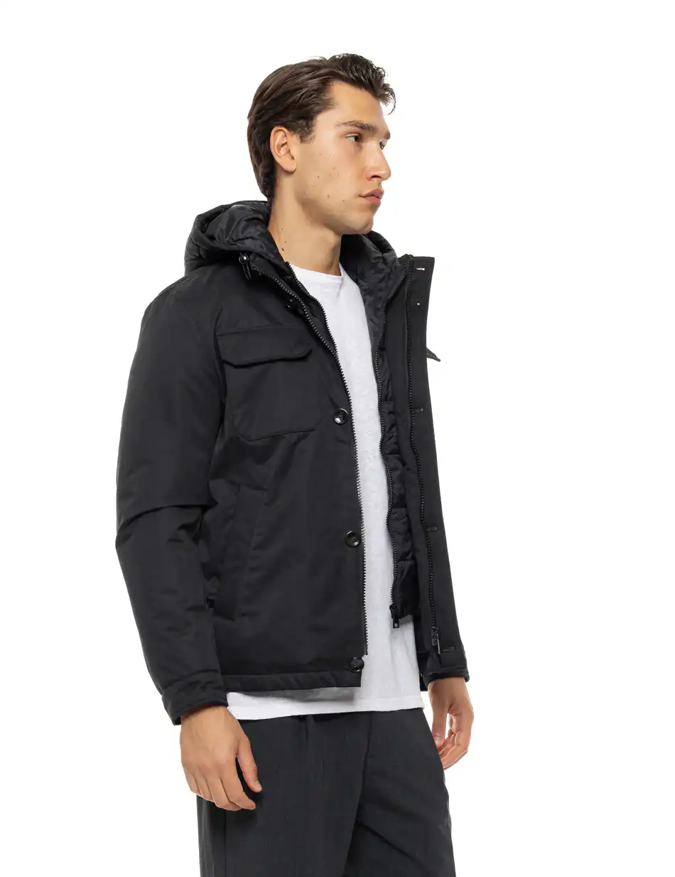 Splendid Ανδρικό κοντό μπουφάν με κουκούλα 54-201-087 BLACK
