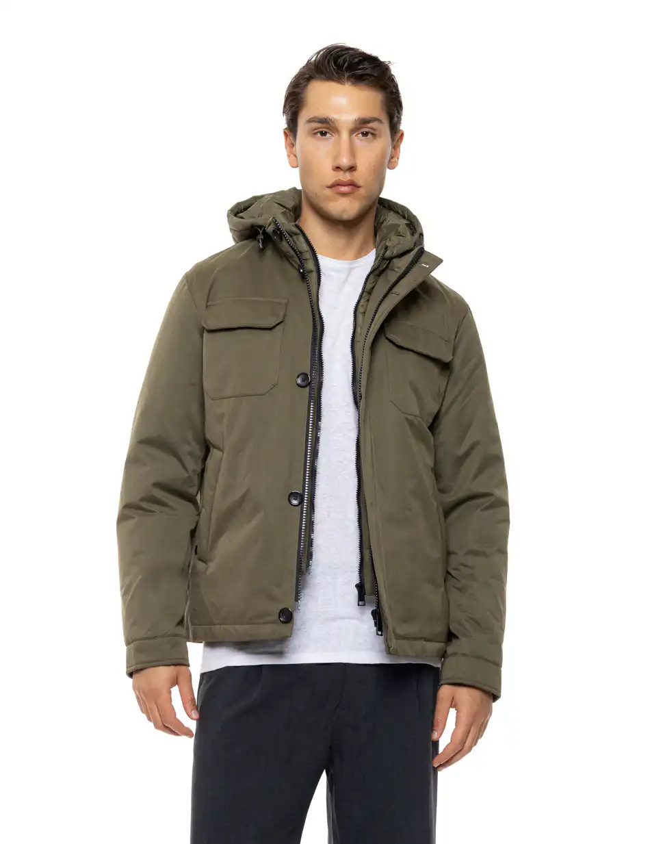 Splendid Ανδρικό κοντό μπουφάν με κουκούλα 54-201-087 KHAKI