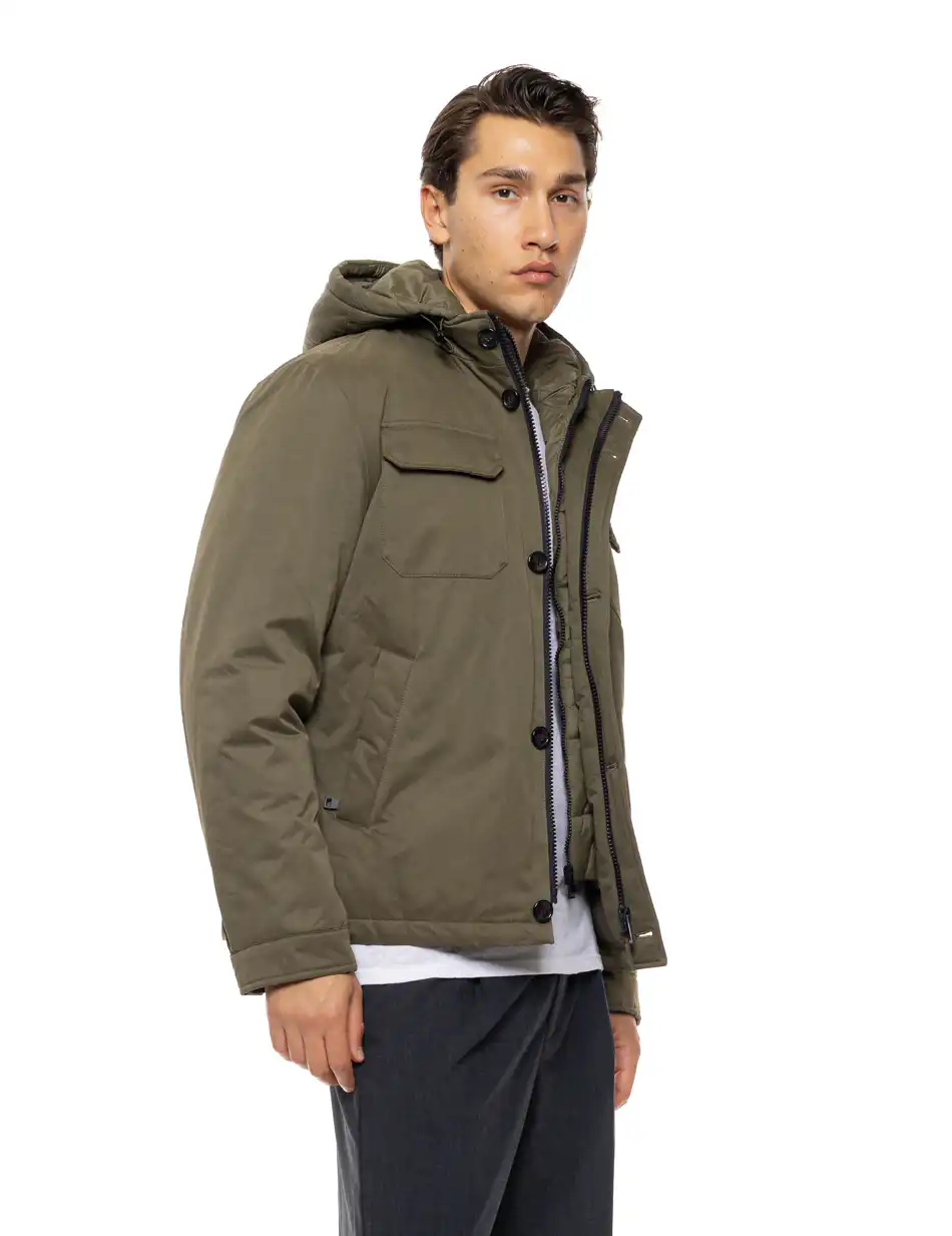 Splendid Ανδρικό κοντό μπουφάν με κουκούλα 54-201-087 KHAKI