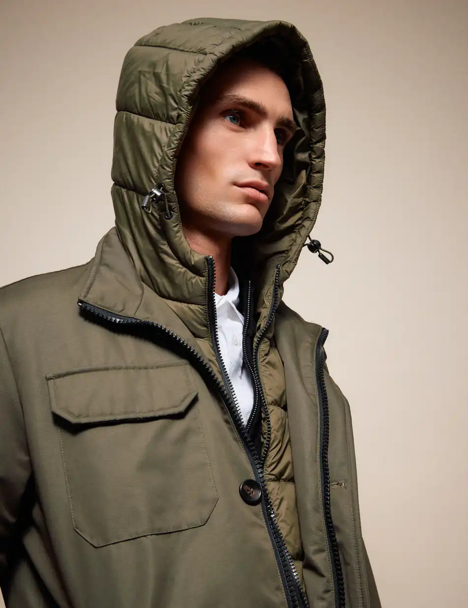 Splendid Ανδρικό κοντό μπουφάν με κουκούλα 54-201-087 KHAKI