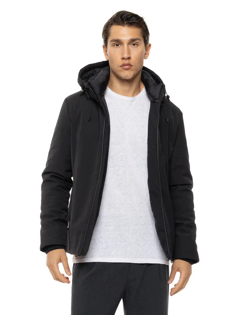 Splendid Ανδρικό κοντό μπουφάν με κουκούλα 54-201-095 BLACK