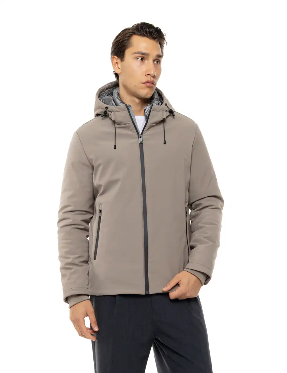 Splendid Ανδρικό κοντό μπουφάν με κουκούλα 54-201-095 FANGO