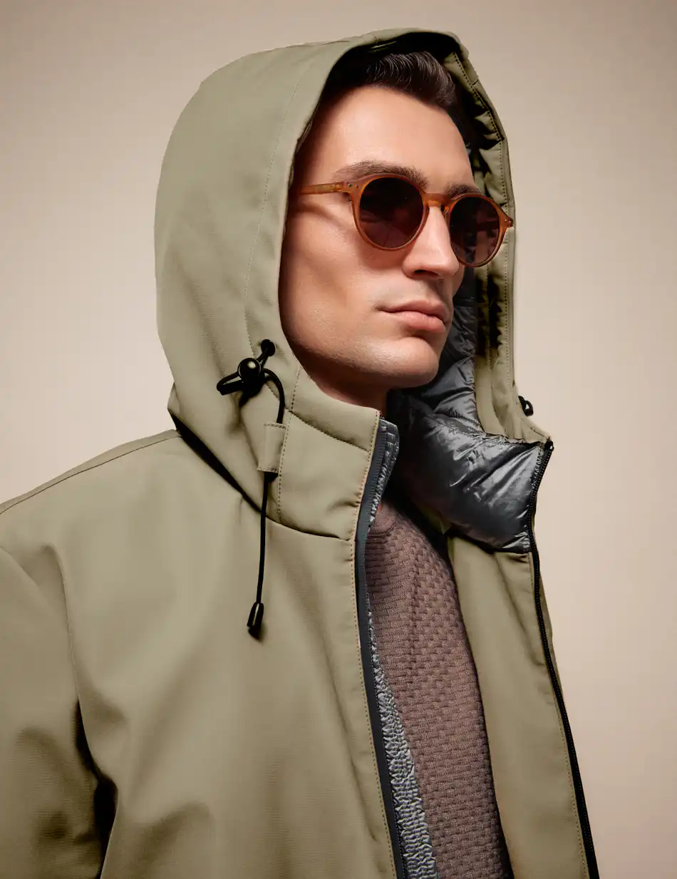 Splendid Ανδρικό κοντό μπουφάν με κουκούλα 54-201-095 FANGO