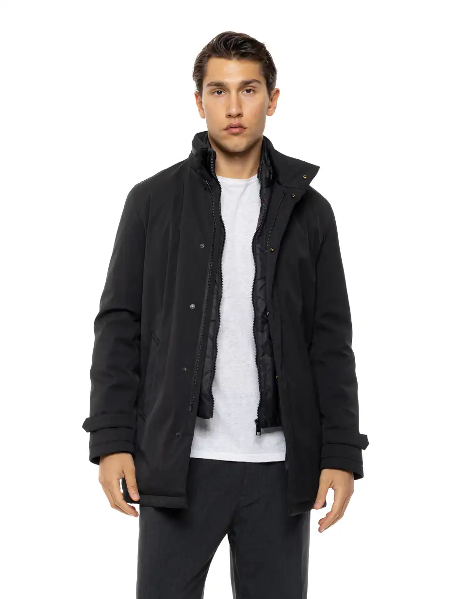 Splendid Ανδρικό κοντό μπουφάν με γιακά 54-201-096 BLACK