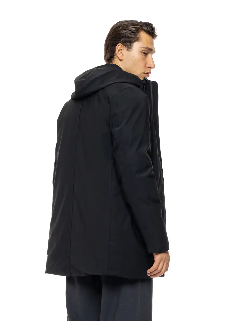 Biston Ανδρικό demi μπουφάν με ενσωματωμένη κουκούλα 54-201-101 BLACK