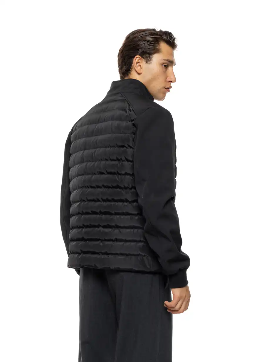 Biston Ανδρικό κοντό ultra light πανωφόρι με γιακά 54-201-103 BLACK