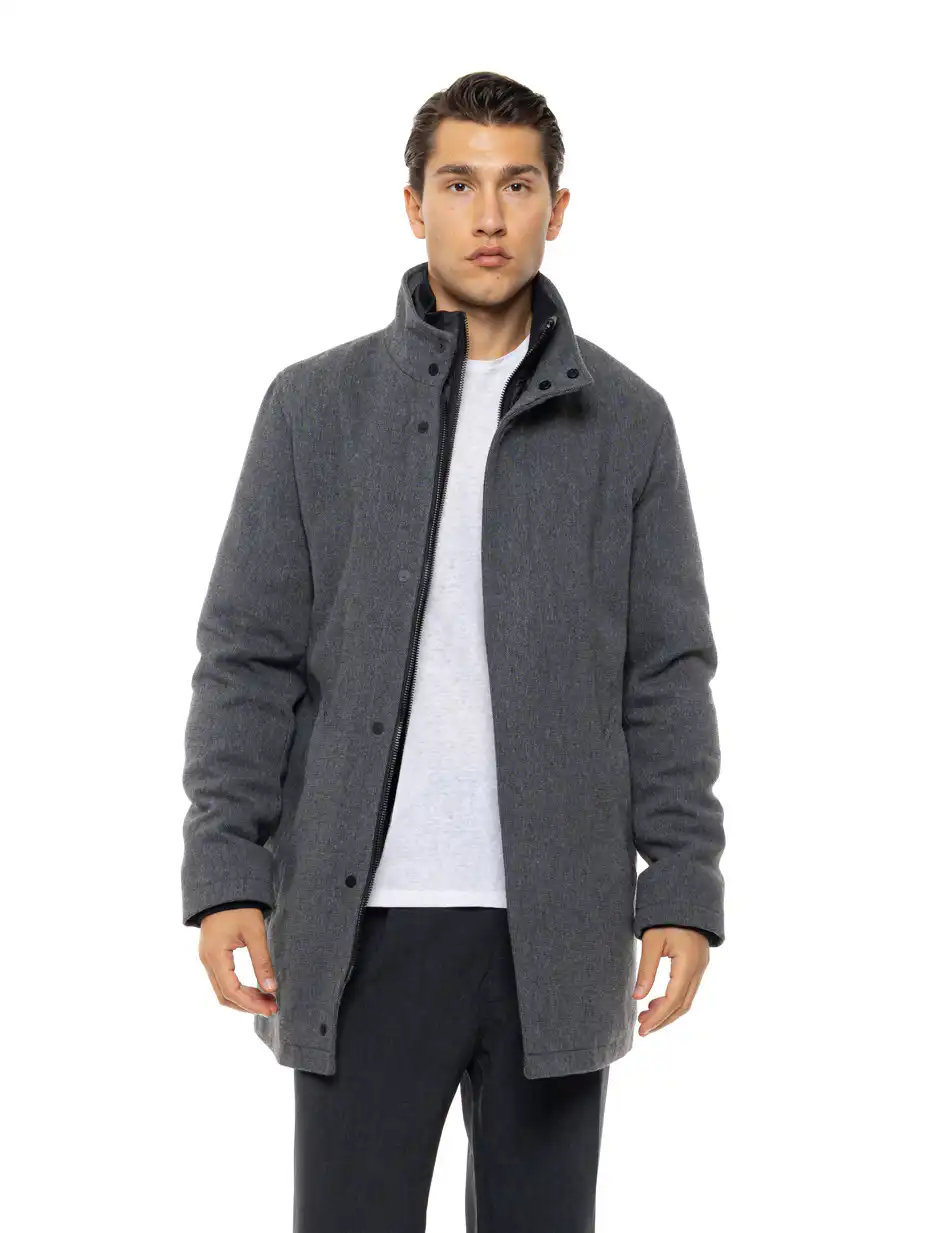 Biston Ανδρικό demi πανοφώρι με κολάρο 54-201-104 DK GREY