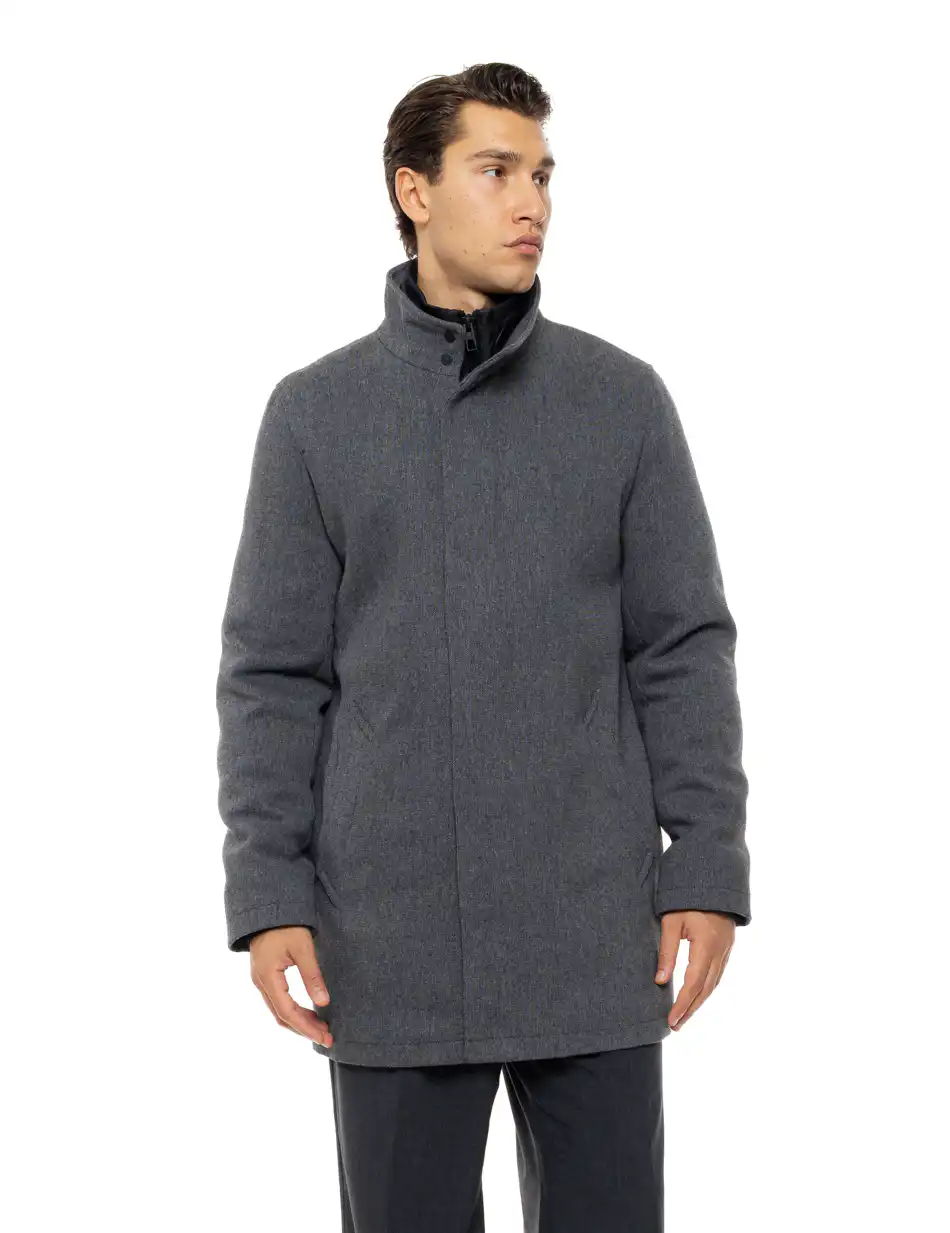 Biston Ανδρικό demi πανοφώρι με κολάρο 54-201-104 DK GREY