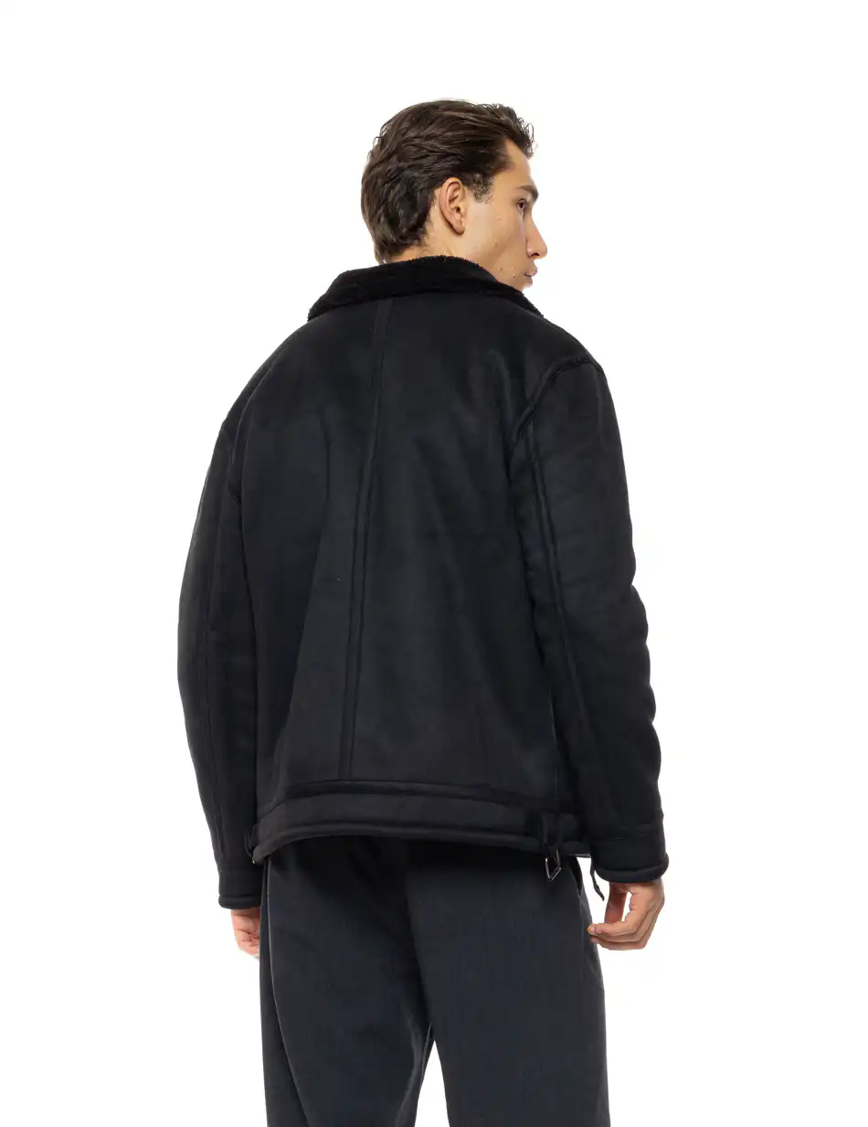 Splendid Ανδρικό mouton πανωφόρι 54-201-105 BLACK