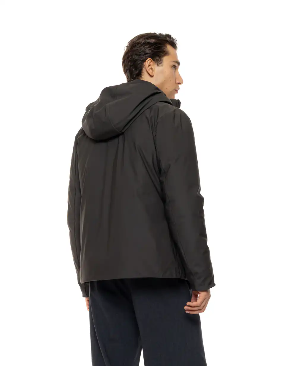 Biston Ανδρικό κοντό μπουφάν με κουκούλα 54-201-108 DK GREEN