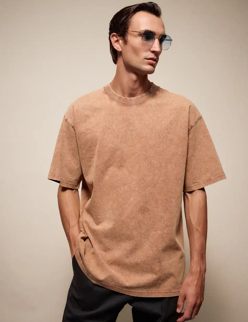 Splendid Ανδρική κοντομάνικη μπλούζα 54-206-001 BEIGE