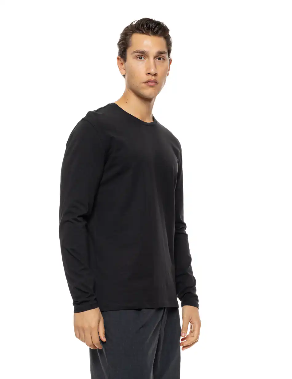 Smart Ανδρική μακρυμάνικη basic μπλούζα 54-206-002 BLACK