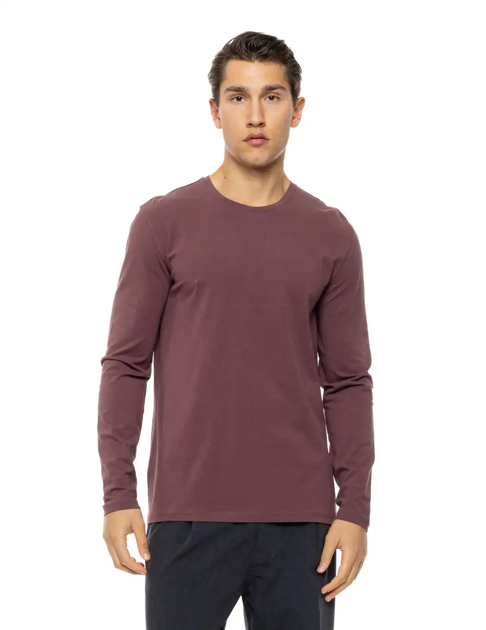 Smart Ανδρική μακρυμάνικη basic μπλούζα 54-206-002 BORDEAUX