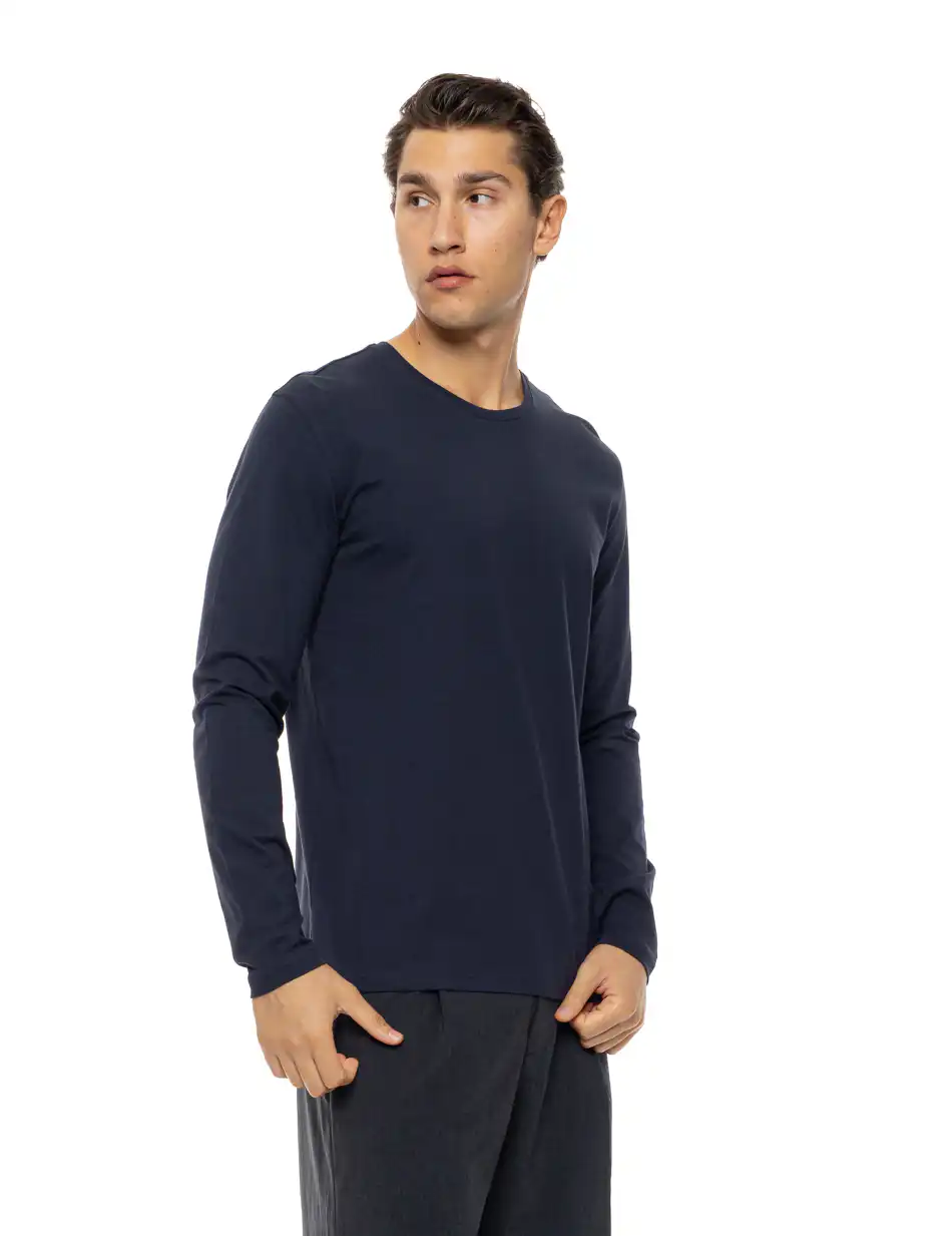 Smart Ανδρική μακρυμάνικη basic μπλούζα 54-206-002 NAVY