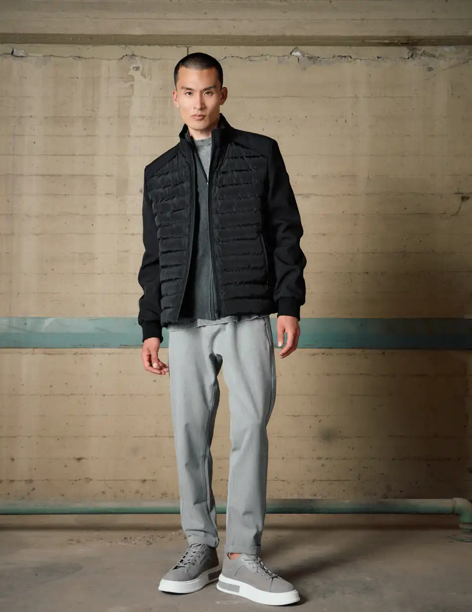 B' Ανδρικό chinos παντελονι 54-241-003 LT GREY