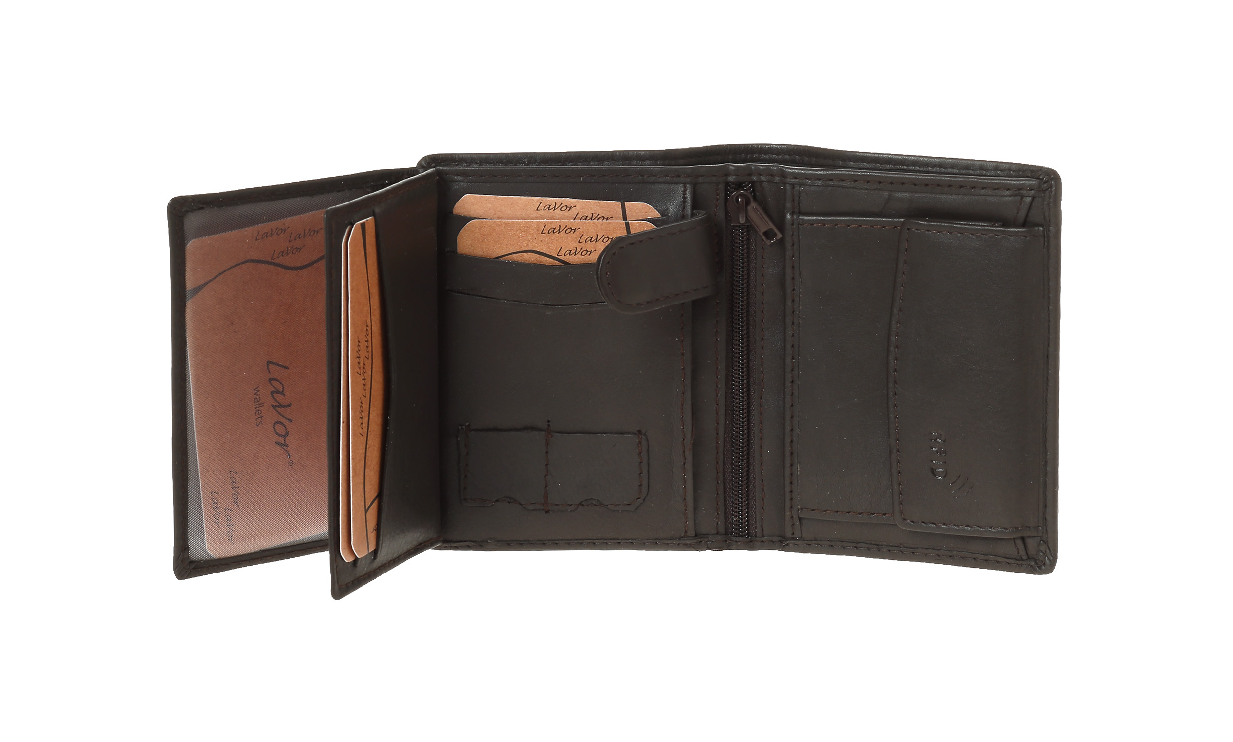 LaVor 1-3309 Ανδρικό Δερμάτινο Πορτοφόλι με Rfid Καφέ