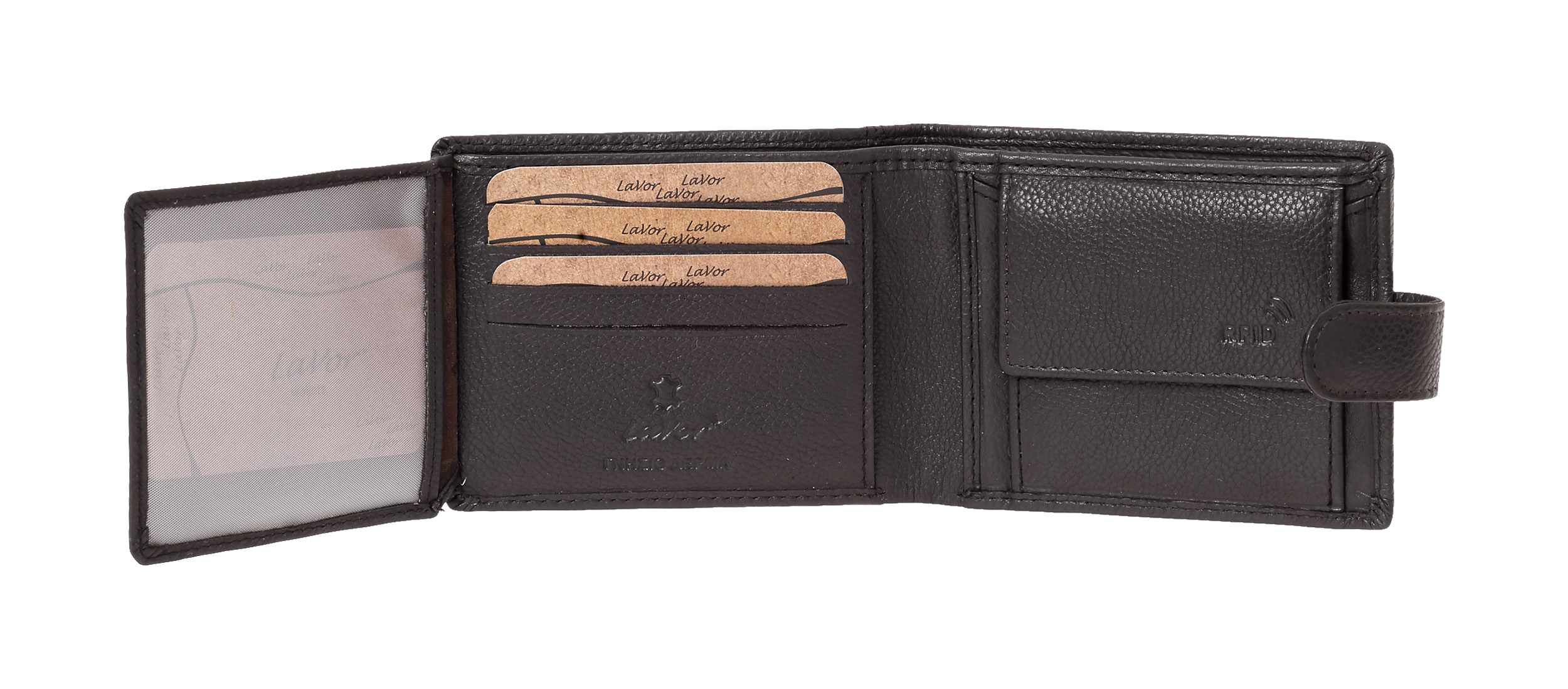 LaVor 1-3810 Ανδρικό Δερμάτινο Πορτοφόλι με Rfid Καφέ