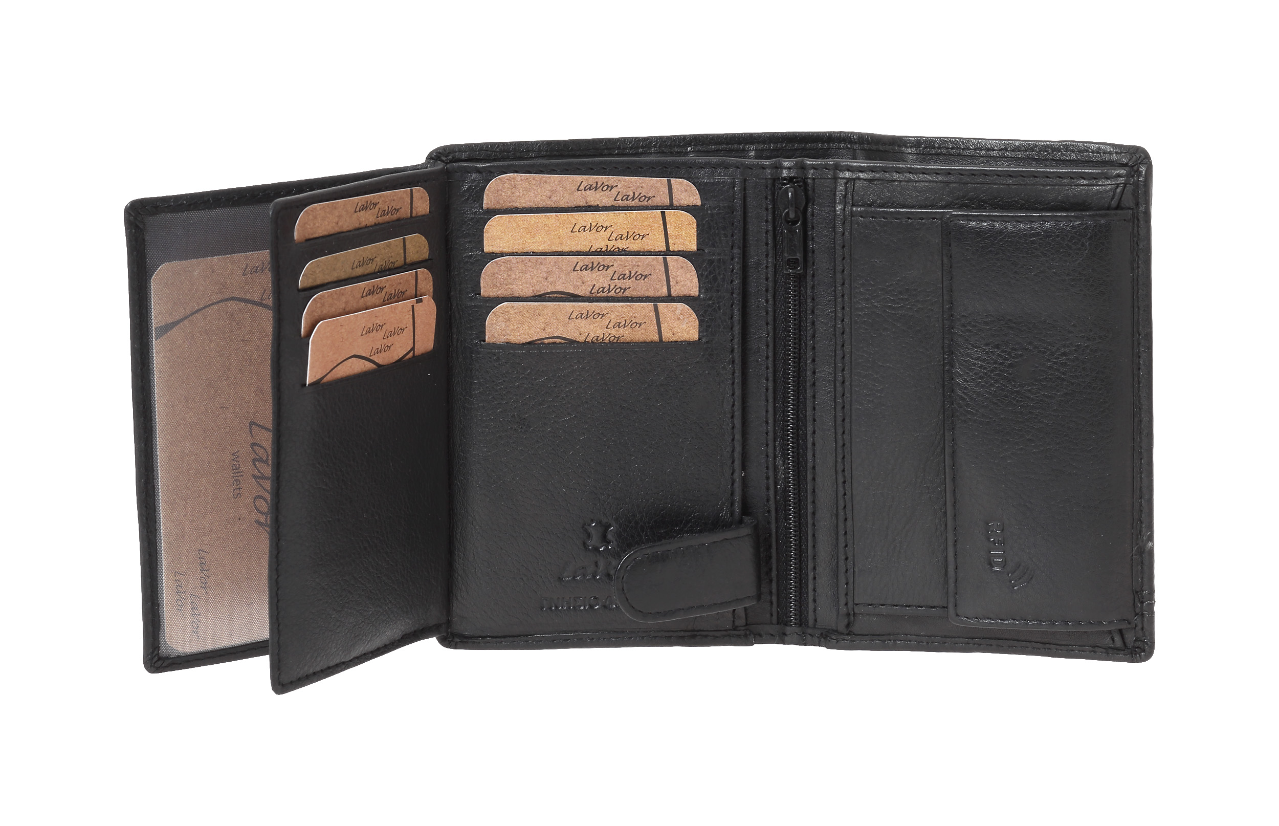LaVor 1-3821 Ανδρικό Δερμάτινο Πορτοφόλι με Rfid Μαύρο
