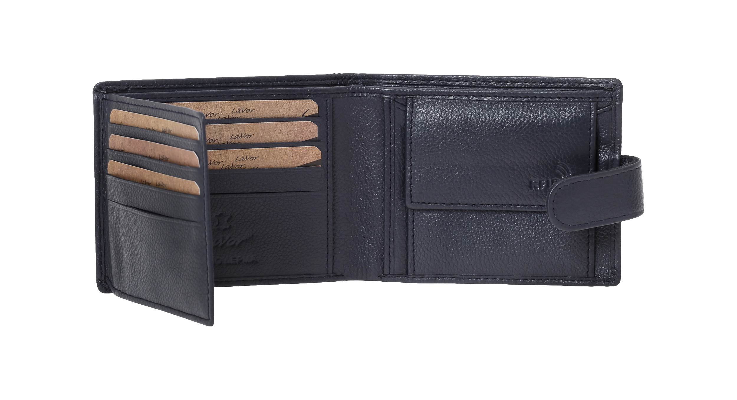 LaVor 1-3810 Ανδρικό Δερμάτινο Πορτοφόλι με Rfid Μπλε