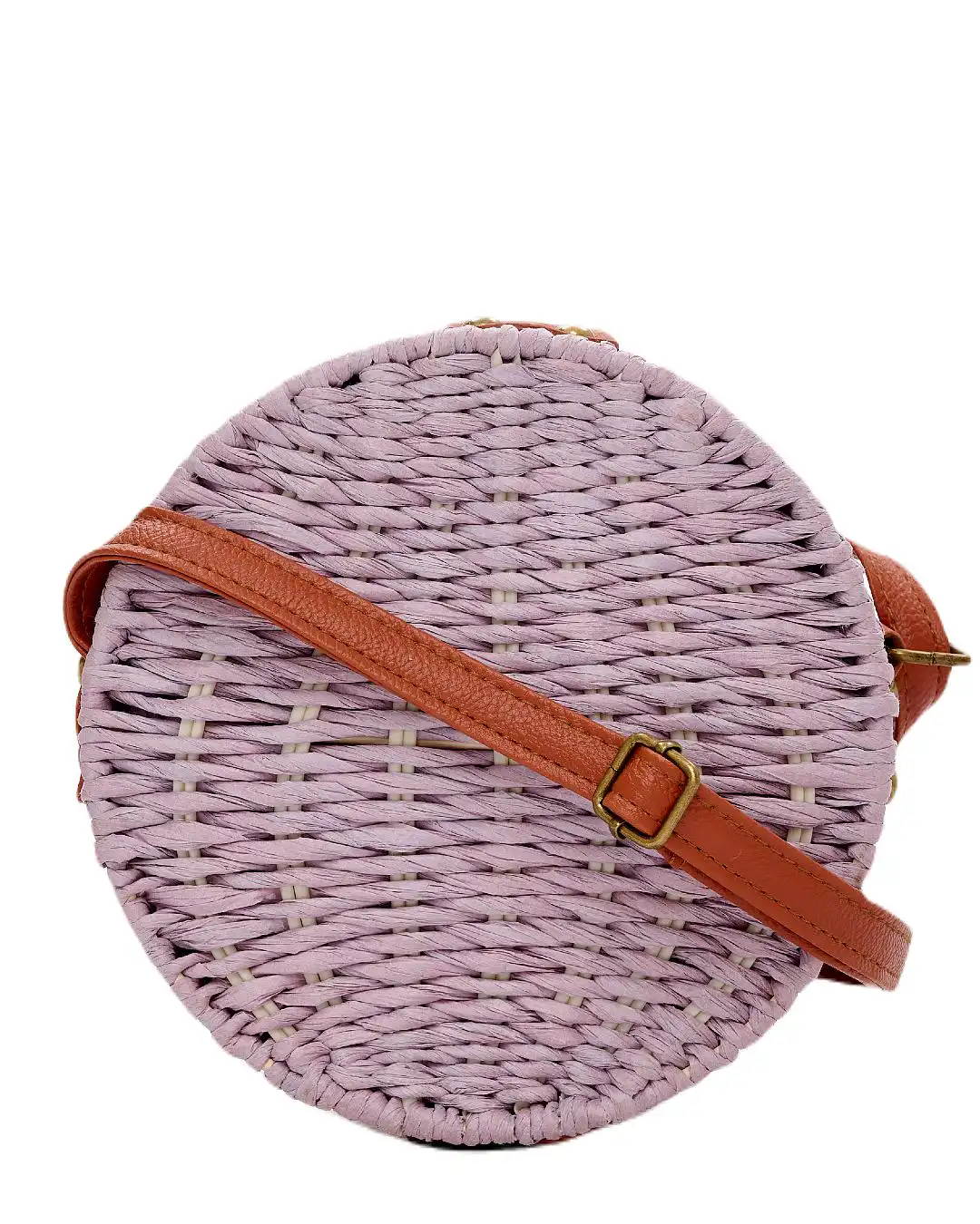 Ψάθινο τσαντάκι χιαστί 939 - Μώβ