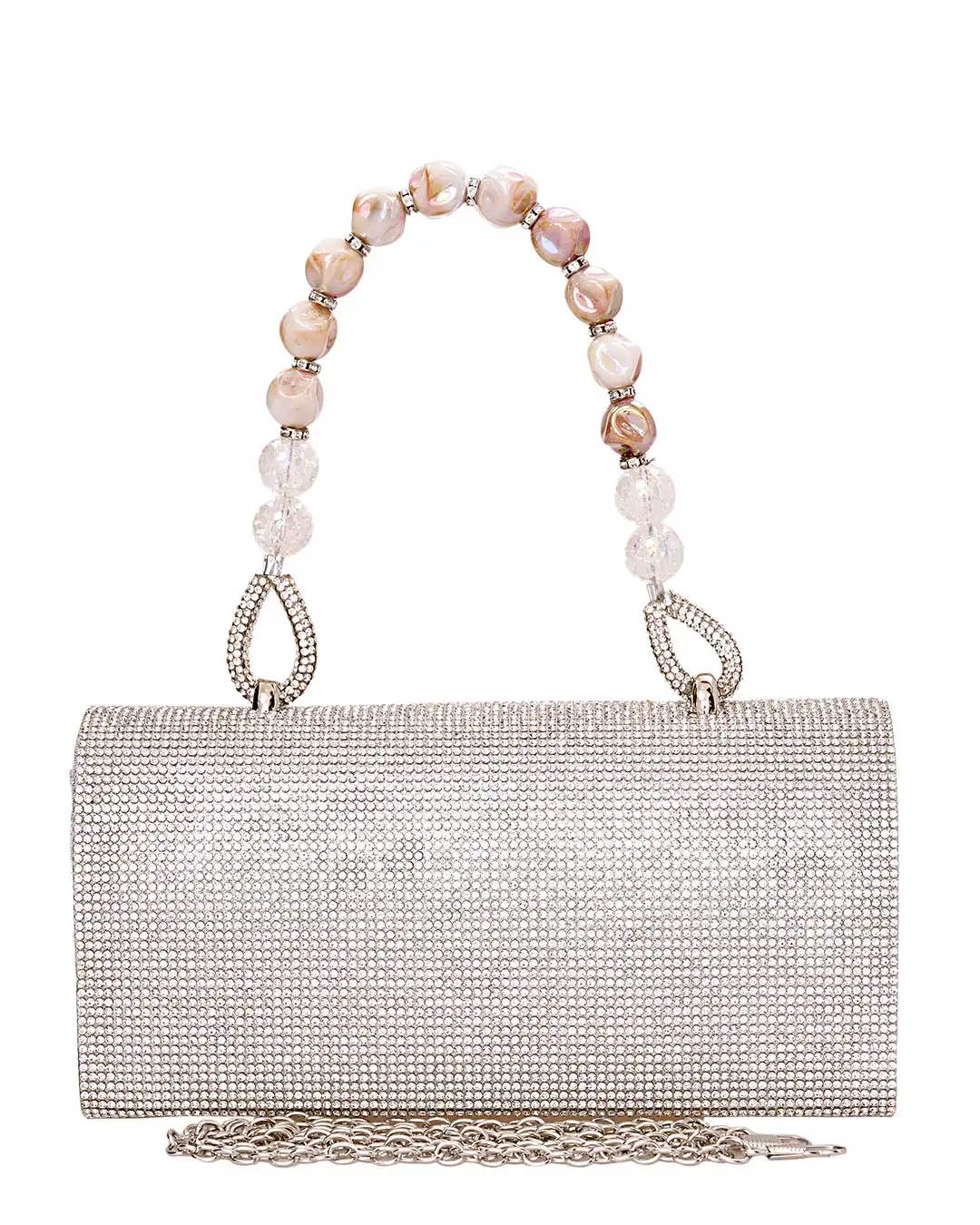 Τσάντα φάκελος clutch JH2211 - Ασημί