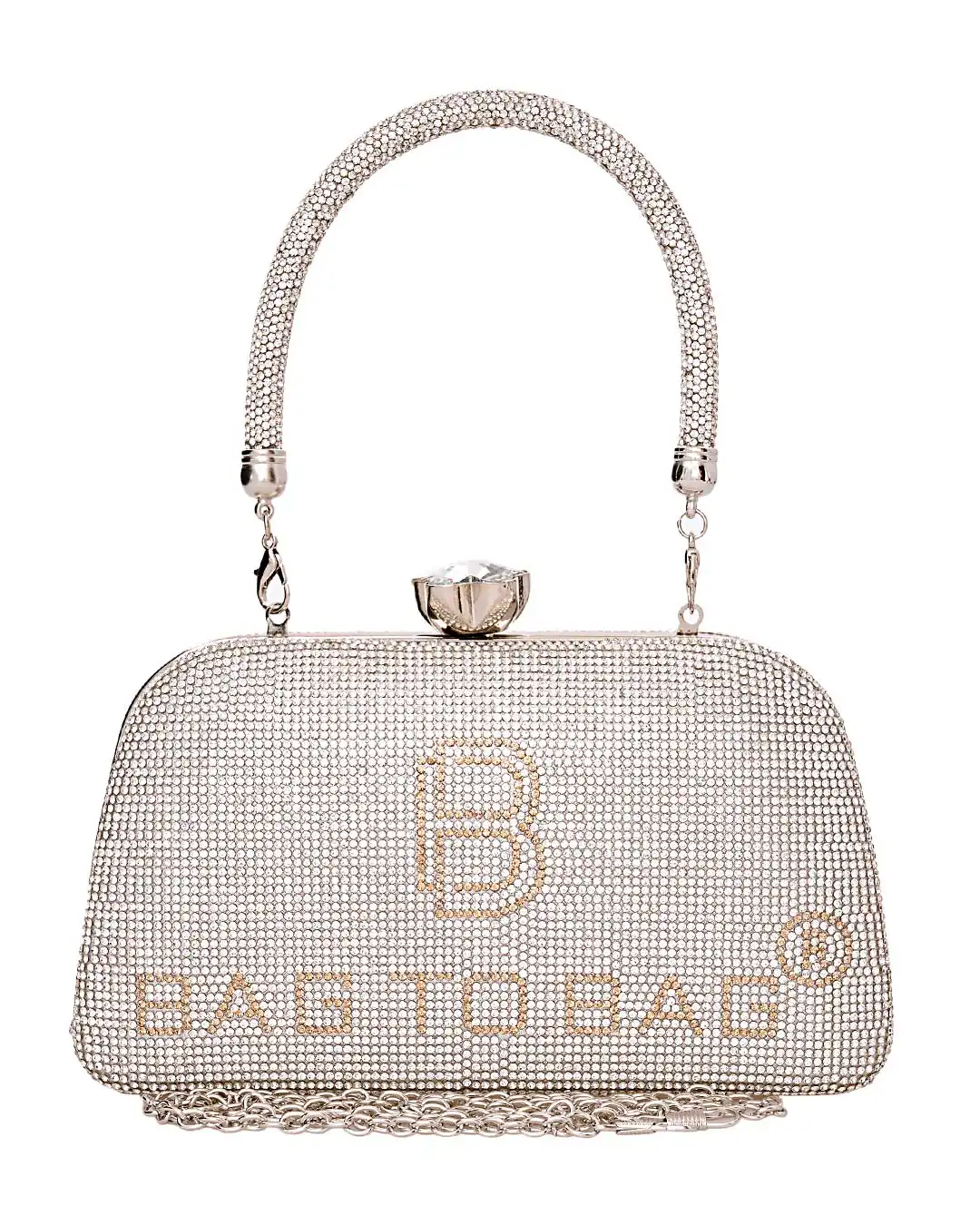 Τσάντα φάκελος clutch CK6021 - Ασημί